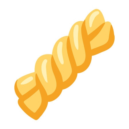 Illustration of Italian pasta fusilli. Culinary image for menu of cafes and restaurants.