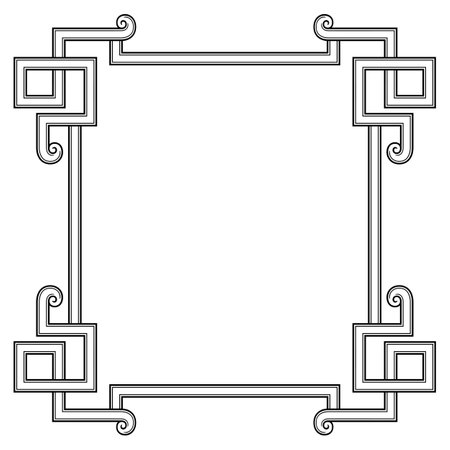 decorative abstract frame. Vintage swirling border. Classic design for decoration.のイラスト素材