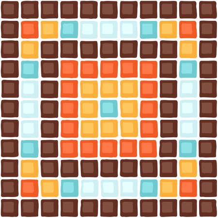 Ancient mosaic tile pattern. Decorative antique stone ornament. Abstract antique texture.のイラスト素材