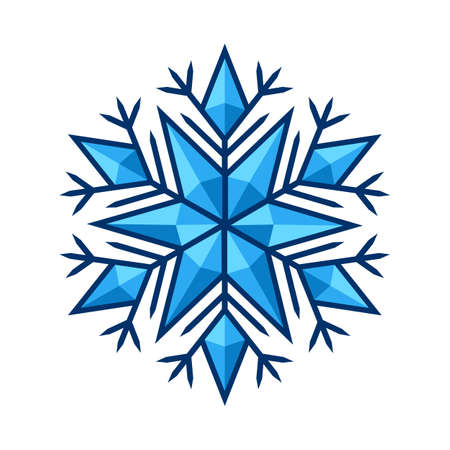 Illustration of snowflake. Winter decoration for Merry Christmas and Happy New Year. seasonal design.のイラスト素材