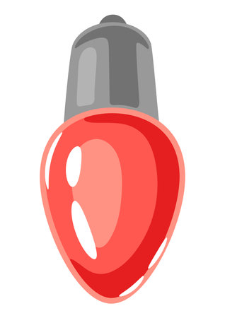 illustration of light bulb. Merry Christmas and Happy New Year decoration. holiday design.のイラスト素材