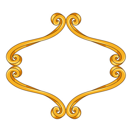 decorative abstract frame. Vintage swirling border. Classic design for decoration.のイラスト素材