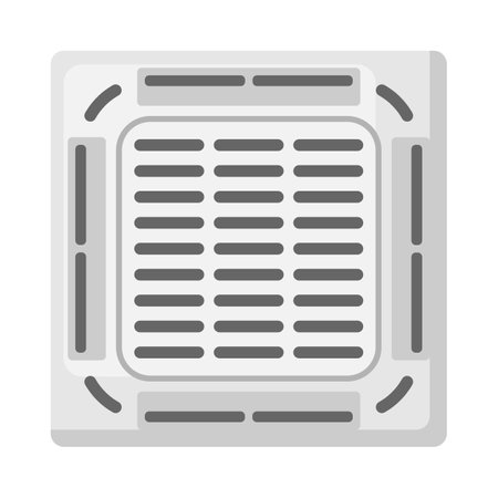 Illustration of ceiling air conditioner. Icon or image for construction industry and business.のイラスト素材