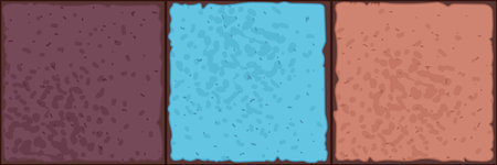 Ancient ceramic tile. Wall or floor texture. Decorative antique stone ornament. Abstract antique texture.のイラスト素材