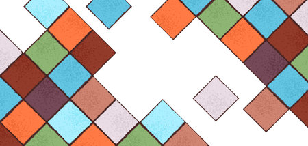 Ancient ceramic tile background. Wall or floor texture. Decorative antique stone ornament. Abstract antique texture.のイラスト素材