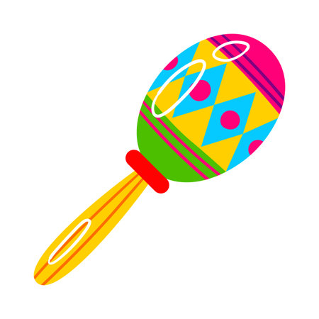 Mexican maracas. Traditional national holiday item. Stylized illustration for celebration Cinco de...