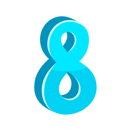 Illustration of number one. Image and object for design in cartoon style.のイラスト素材