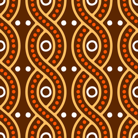 African seamless pattern. Hand stamp printing. Ethnic folk ornament texture.のイラスト素材