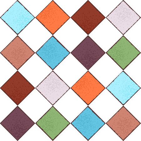 Ancient ceramic tile pattern. Wall or floor texture. Decorative antique stone ornament. Abstract antique texture.のイラスト素材