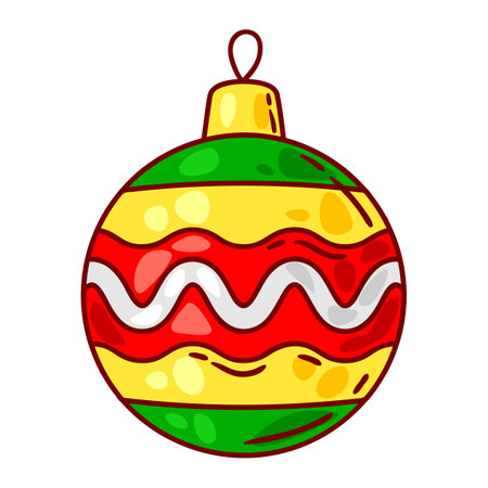 Merry Christmas object. Holiday item in cartoon style. Happy New Year celebration.のイラスト素材