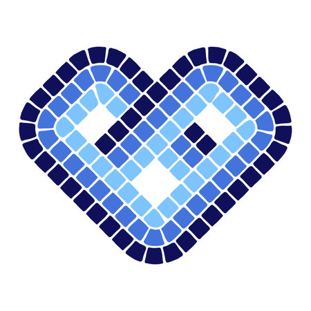 Decorative mosaic element. Ceramic antique stone ornament. Abstract antique texture.のイラスト素材