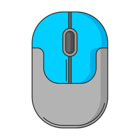 Illustration of mouse. Equipment and work device. Image for technology industry and business.のイラスト素材