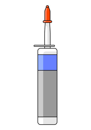 Illustration of sealant. Repair working tool. Equipment for construction industry and business. Image for design.のイラスト素材