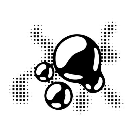 Splattering blotch slime. Toxic mucus smudges stain. Leaking paint blot. Abstract decoration.のイラスト素材