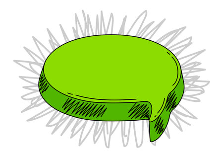 Sketch speech bubble. Image for design and decoration. Banner, price tag or sticker.のイラスト素材
