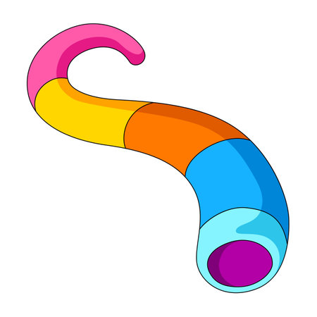 Decorative color abstract shape. Cartoon cute trendy creative image. Fashion illustration in modern style.のイラスト素材