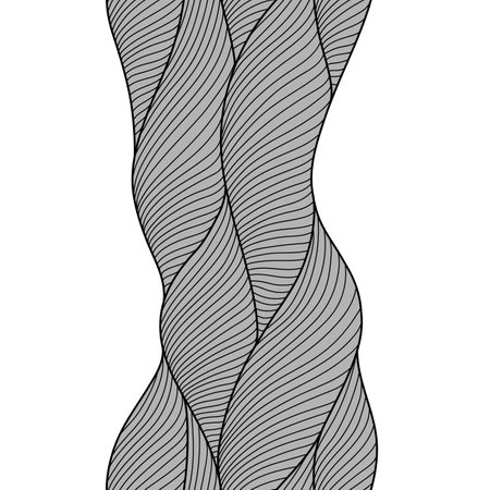 Seamless wave pattern. Background with sea, river or water texture. Wavy striped abstract fur or hair.のイラスト素材