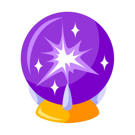 Magic ball illustration. Witchcraft alchemy mystery element. Alchemy witchcraft image.のイラスト素材