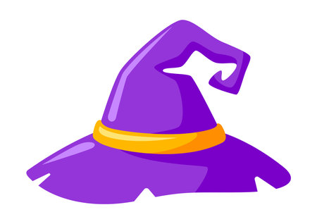 Magic hat illustration. Witchcraft alchemy mystery element. Alchemy witchcraft image.のイラスト素材