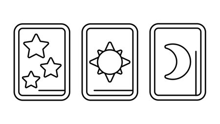 Magic cards illustration. Witchcraft alchemy mystery element. Alchemy witchcraft image.のイラスト素材