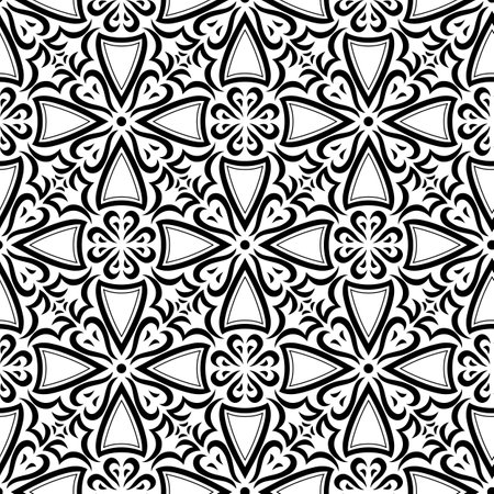 Arabic ceramic tile pattern. Traditional eastern decorative talavera. Ethnic folk ornament.のイラスト素材
