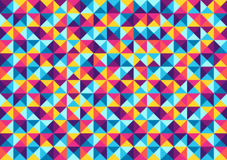 Triangle seamless pattern. Abstract geometric polygonal image. Modern mosaic texture.のイラスト素材