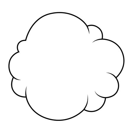 Illustration of cloud. Cartoon cute image of overcast sky. Stylized object.のイラスト素材