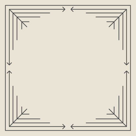 Line geometric frame. Modern decorative linear background. Classic design for decoration.のイラスト素材