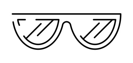 Illustration of sunglasses. Vacation or journey item. Stylized object.のイラスト素材