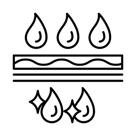 Water filtration icon. Aqua or liquid thin line illustration. linear image for design.のイラスト素材