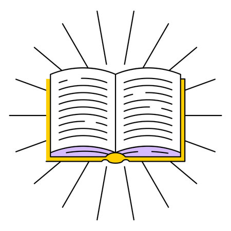 Illustrations of open book. Image for education and school. Digital library item.のイラスト素材