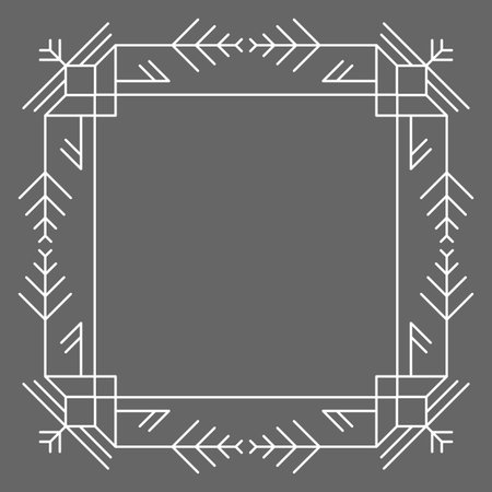Line geometric frame. Modern decorative linear background. Classic design for decoration.のイラスト素材