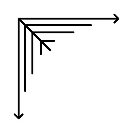 Line geometric corner. Modern decorative linear element. Classic design for decoration.のイラスト素材