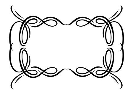 Vintage swirling frame. Retro decorative curling vignette. Classic design for decoration.のイラスト素材