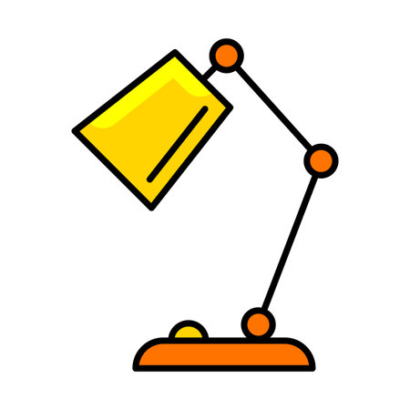 Table lamp icon. Home decor element thin line illustration.のイラスト素材