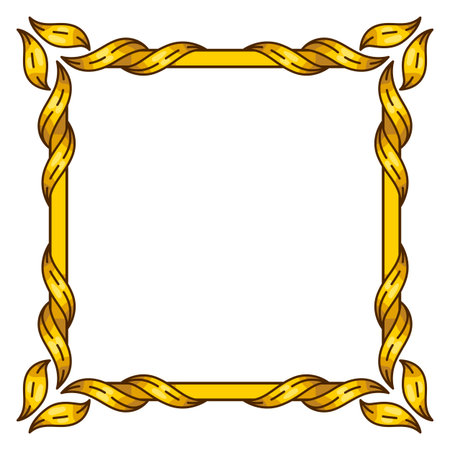 Floral frame in baroque style. Decorative curling plant.のイラスト素材