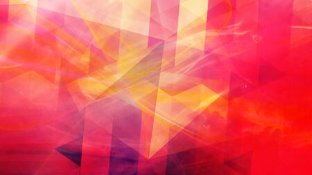 Simple Geometric Red and Yellow Pattern - Abstract Background Textureの写真素材