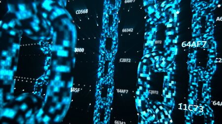 Abstract Blockchain Internet Network Code Future Security Concept - Abstract Background Textureの写真素材
