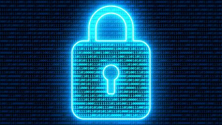 Abstract Binary Digital Padlock Computer Cyber Security Concept - Abstract Background Textureの写真素材