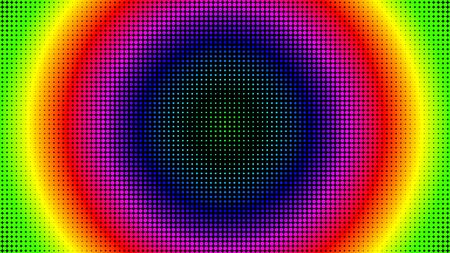 Halftone Circle Rainbow Gradient Dotted Radial Pattern Graphic - Abstract Background Textureの写真素材