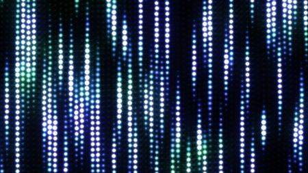 Glowing Wall of Circular LED Light Bokeh Streams Flowing Downward - Abstract Background Textureの写真素材