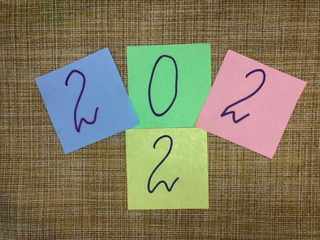 A beautiful Christmas picture with the numbers of the new year 2022. Close-up.