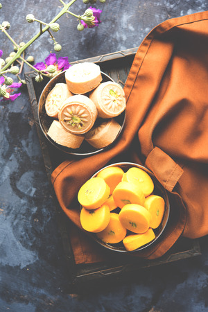 Carrot Pickle / Gajar ka Achar or Loncha in hindi. Served in a bowl over moody background. Selective focusの写真素材