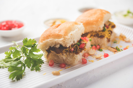 Indian Vegetable Pulav or Biryani made using Basmati Rice, served in a ceramic bowl. selective focusの写真素材