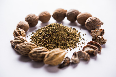 Indian ayurvedic Triphala churan or trifala powder is an ancient medicine for bowel movement or indigestion problems. Selective focusの写真素材