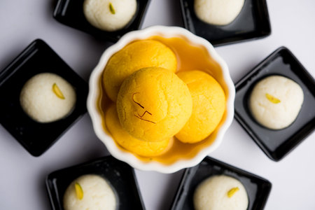 Rajbhog and Rasgulla or rosogolla are popular sweets offered to Goddess Durga in Navratri Festival,...