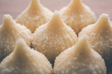 Sweet Modak made using coconut, khoya and sugar. Popular Maharashtrian recipe offered to lord...