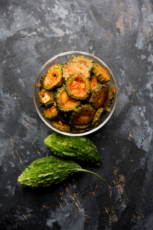 Karela Achar / Bitter Gourd Pickle, popular Indian recipeの写真素材