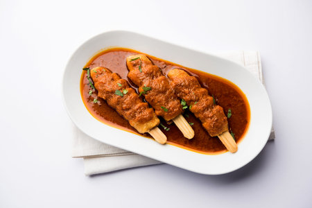 Assorted Indian Non Vegetarian food recipe served in a group. Includes Chicken Curry, Mutton Masala,...