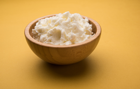 Homemade white Butter or Makhan/Makkhan in Hindi, served in a bowl. selective focusの写真素材